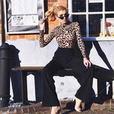 Leopard Bodysuit for Women Sexy Bodycon