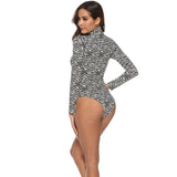 Leopard Bodysuit for Women Sexy Bodycon