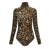 Leopard Bodysuit for Women Sexy Bodycon
