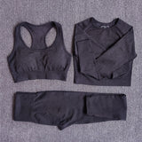 Women Seamless Long Sleeve Crop Top Shirts