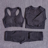Women Seamless Long Sleeve Crop Top Shirts