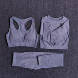 Women Seamless Long Sleeve Crop Top Shirts