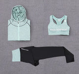 High Waist 5 Pieces Outdoor Running Sports Clothing