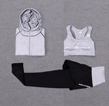 High Waist 5 Pieces Outdoor Running Sports Clothing