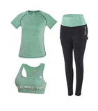High Waist 5 Pieces Outdoor Running Sports Clothing