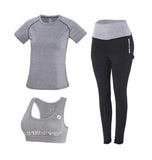 High Waist 5 Pieces Outdoor Running Sports Clothing