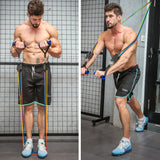 11 PCS Cross-fit Resistance Bands Tube Set
