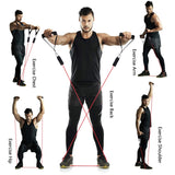 11 PCS Cross-fit Resistance Bands Tube Set