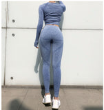 Seamless Women Yoga Top And Athletic Legging