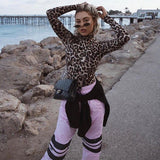 Leopard Bodysuit for Women Sexy Bodycon