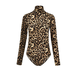 Leopard Bodysuit for Women Sexy Bodycon
